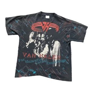 Vintage 1991 Van Halen For Unlawful Carnal Knowledge All Over Print T Shirt L